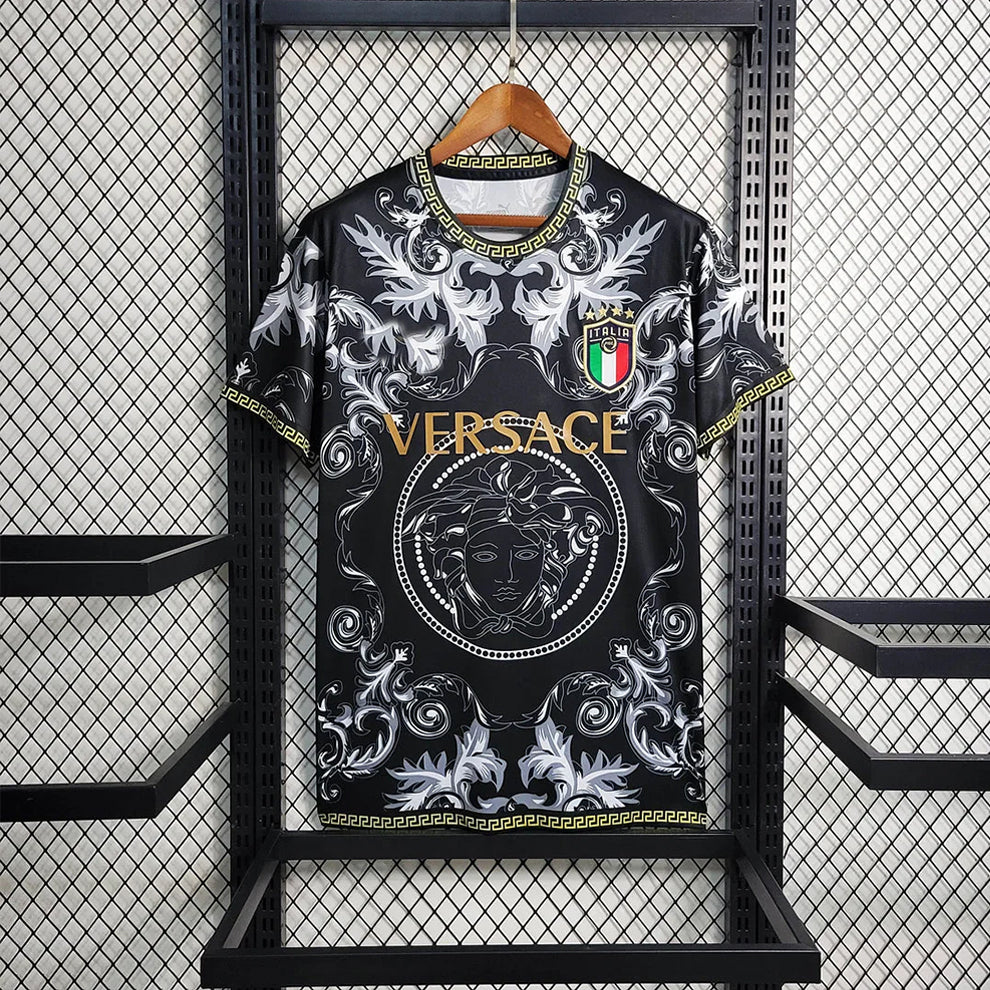 Italy × Versace 23/24 Special Black Shirt