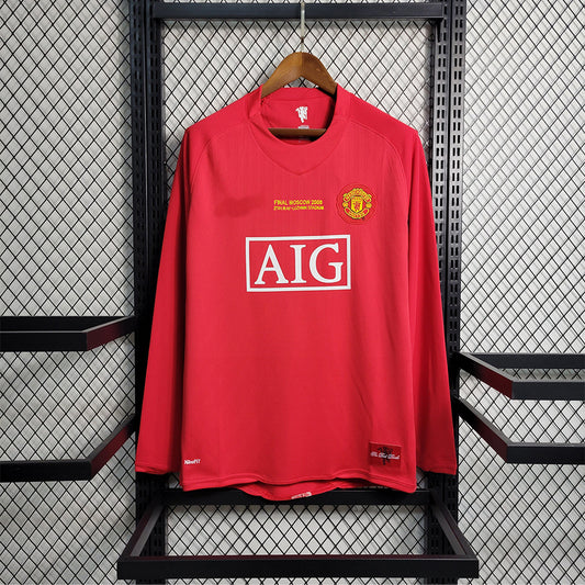 Manchester United Retro 2007/2008 Champions League Edition Long-Sleeve Home (Fan)
