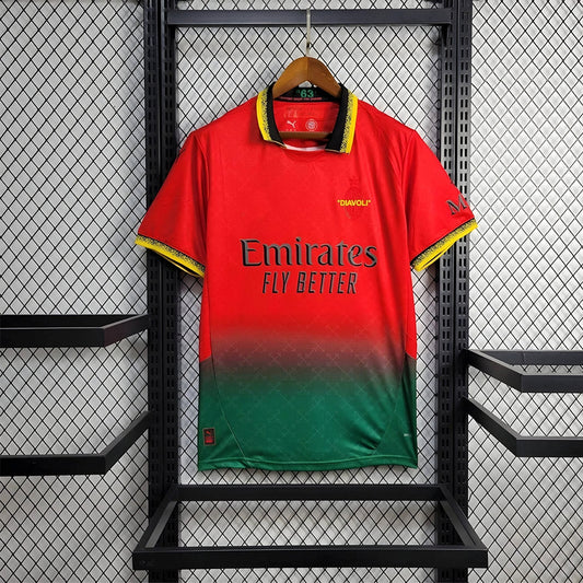 AC Milan × OFF-White 24/25 Red Special Shirt